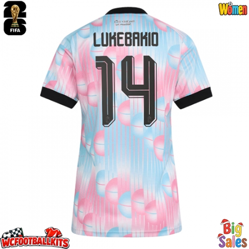 Belgium Dodi Lukebakio #14 Replica Away Stadium Shirt for Women World Cup 2026 Short Sleeve